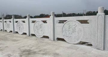 嘉峪关芝麻白河道栏杆 石材栏杆