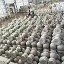嘉峪关芝麻白圆球 石球 挡车球