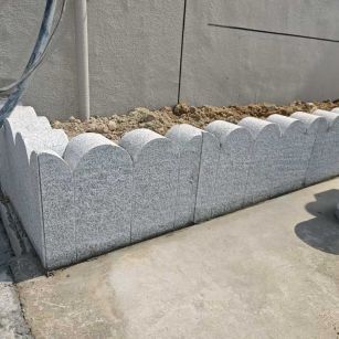 嘉峪关芝麻白花边石  围边石