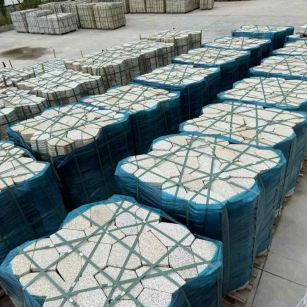 嘉峪关黄金麻冰裂纹 碎拼