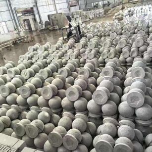 嘉峪关芝麻白圆球 石球 挡车球