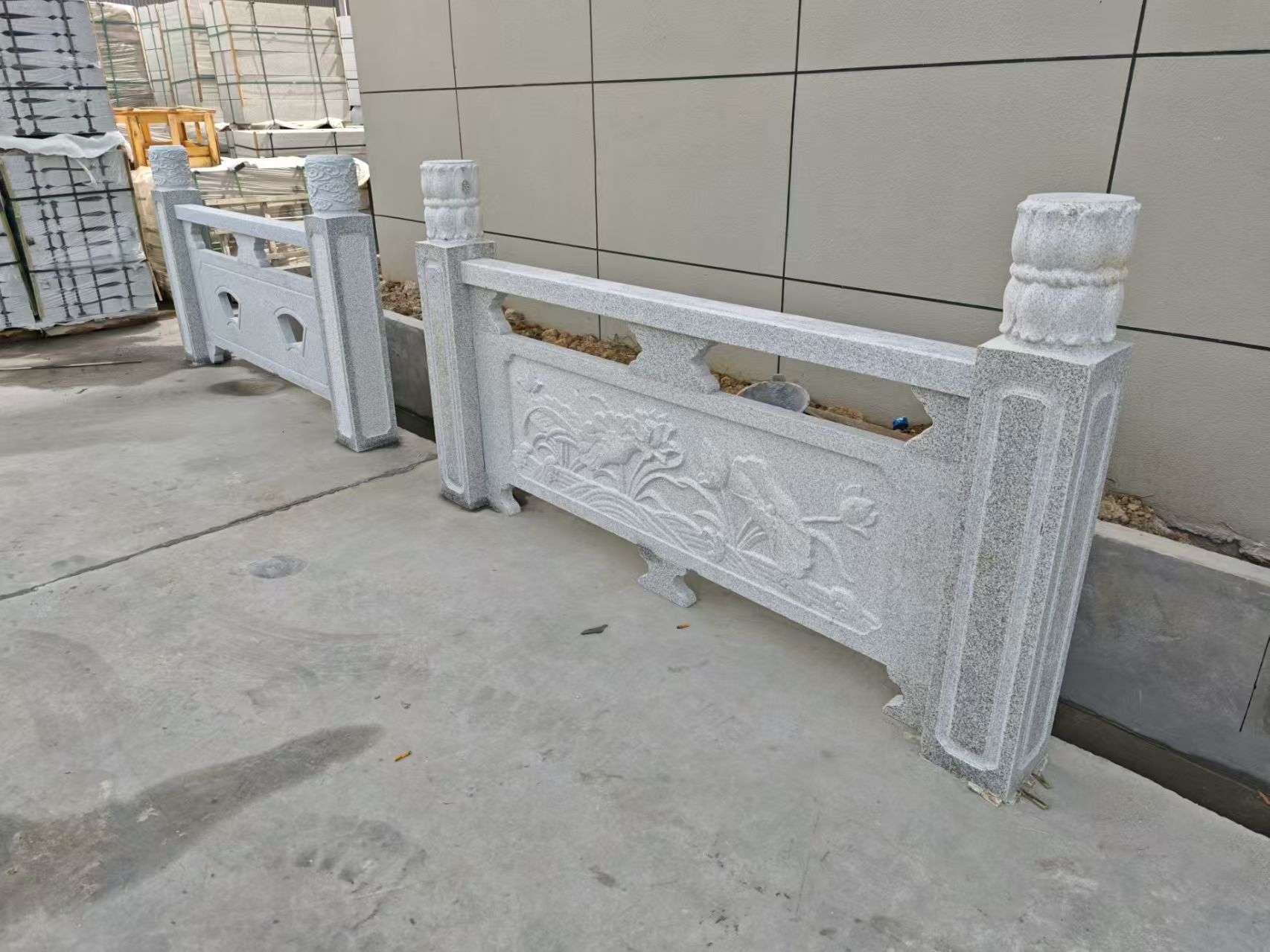 嘉峪关芝麻白河道栏杆 石材栏杆