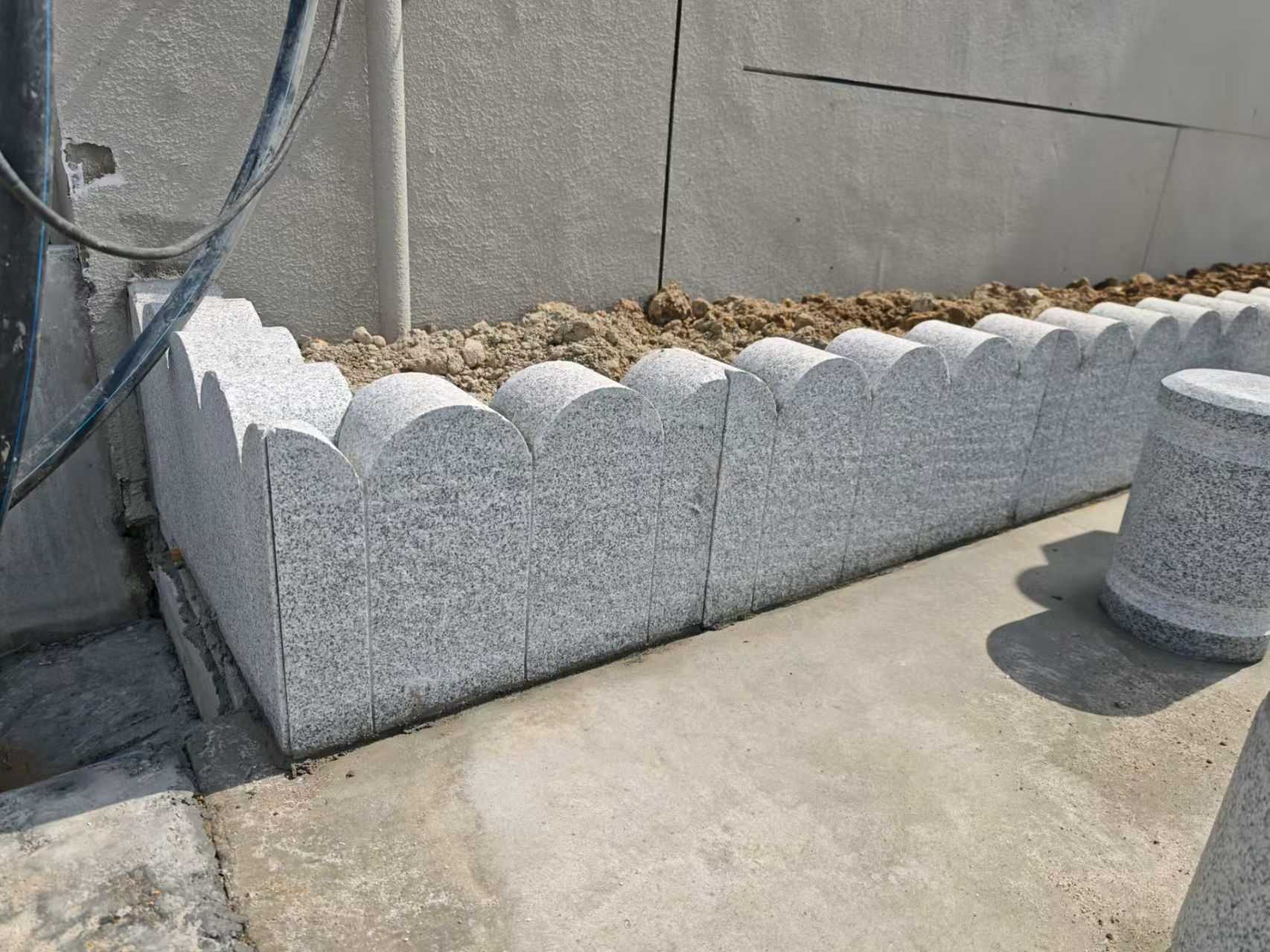 嘉峪关芝麻白花边石  围边石