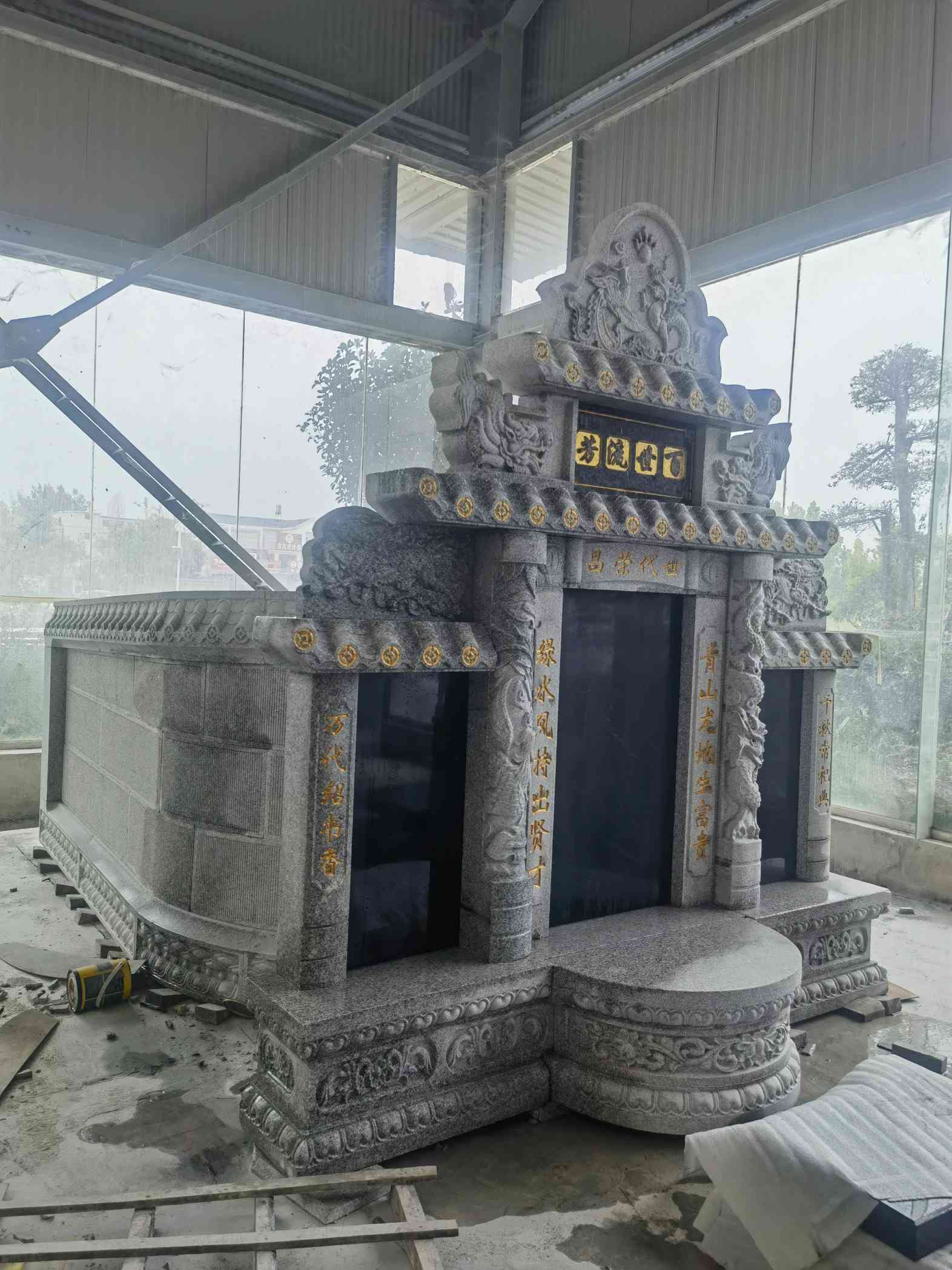 嘉峪关套墓 墓碑 围坟石 异形定制